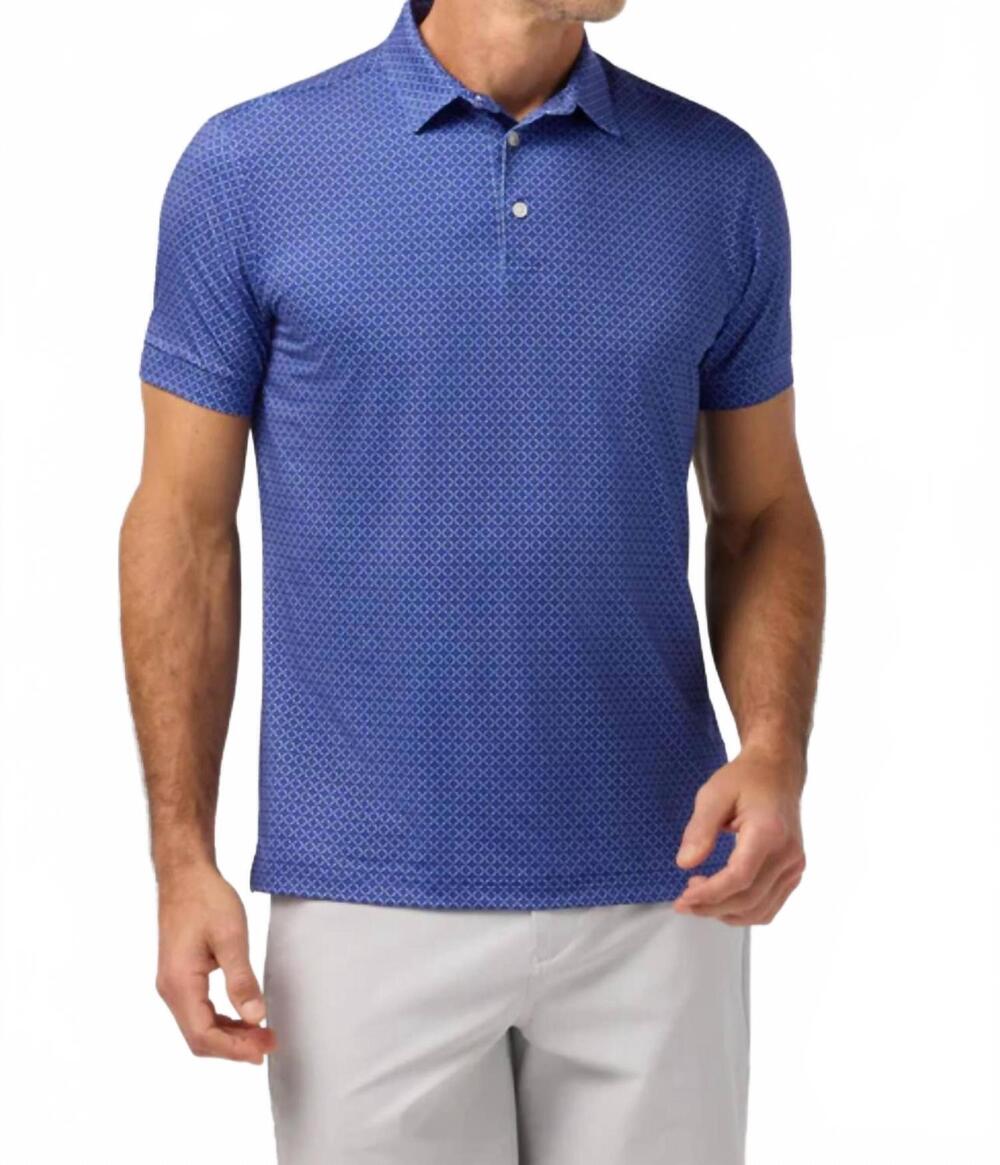 NEW MIZZEN + MAIN versa polo in cobalt diagonal dot